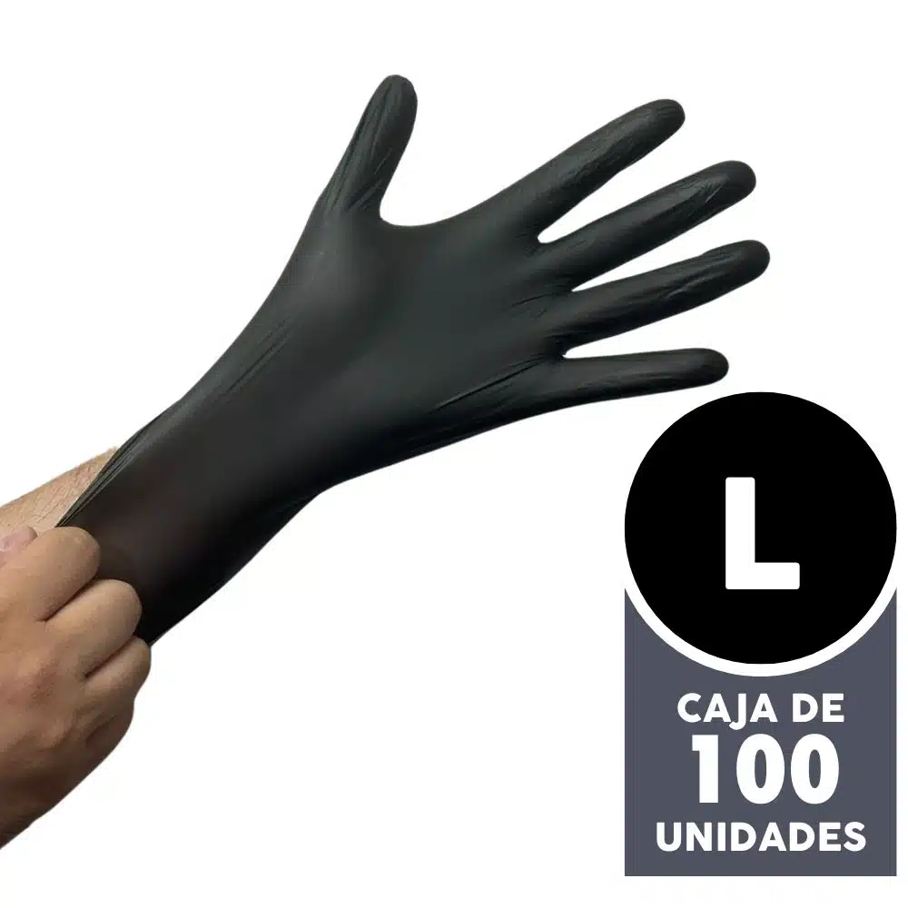 GUANTE VINILO NEGRO L