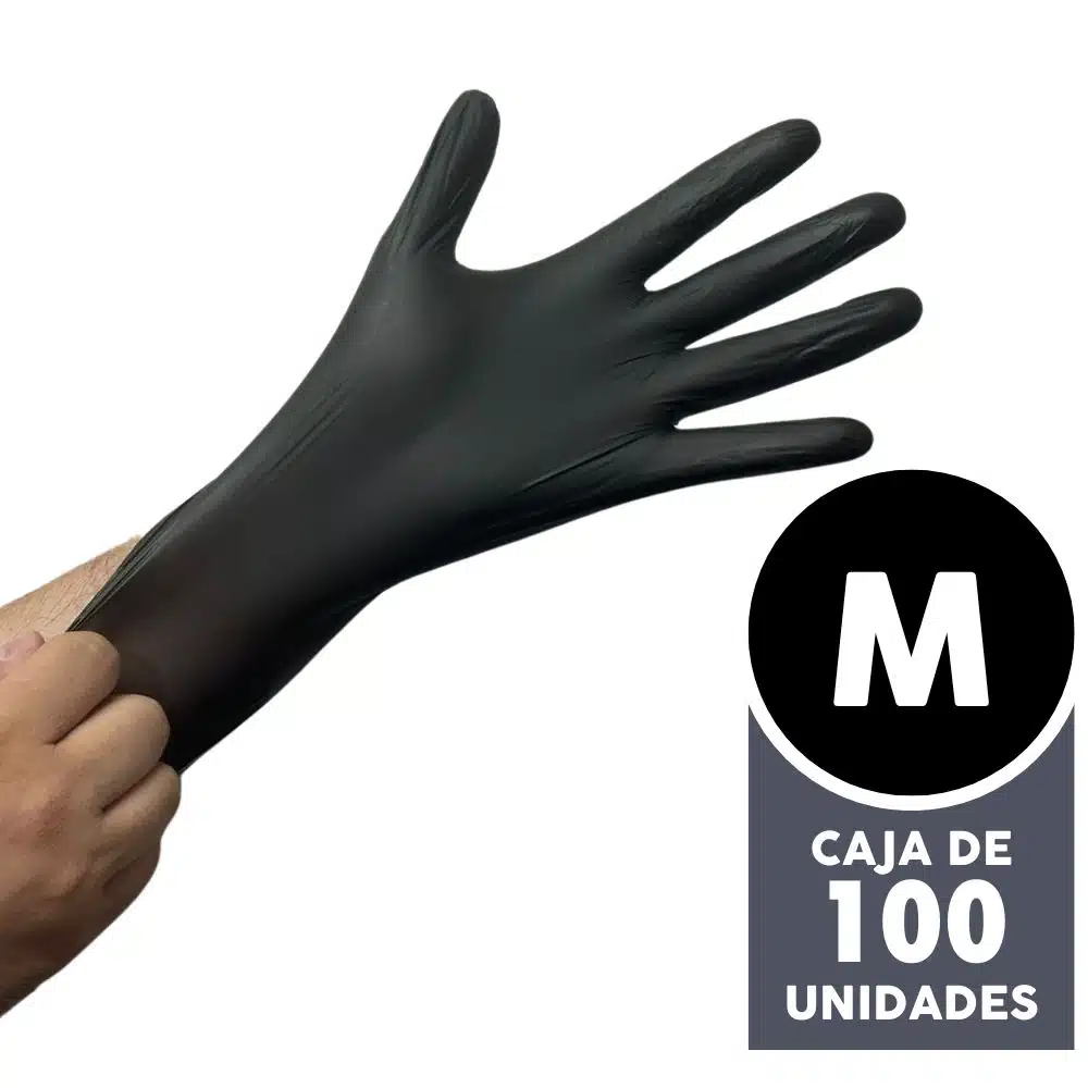 GUANTE VINILO NEGRO M