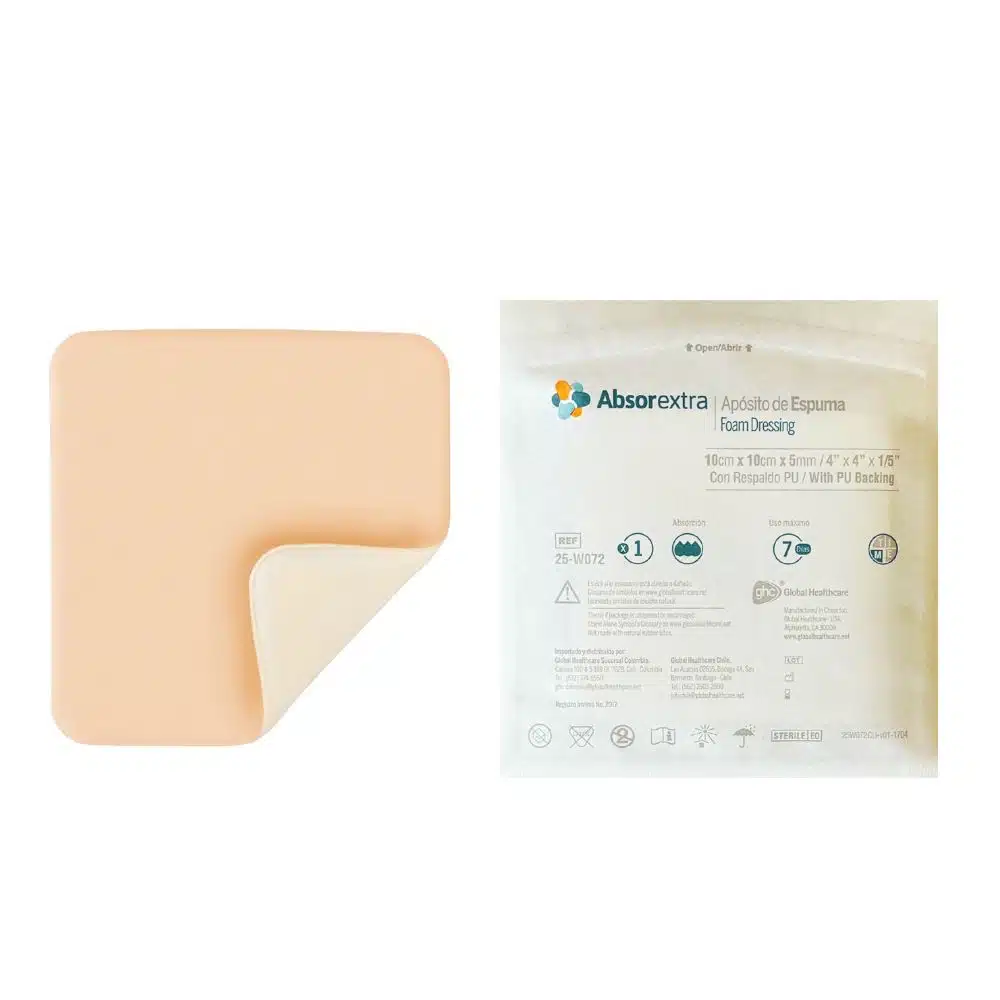 apósito de espuma con plata antimicrobiana